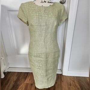 Elegant Kelly Graham Petites Green Textured Dress